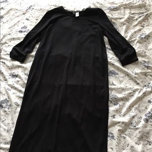 H&M Divided Black Split Midi Dress